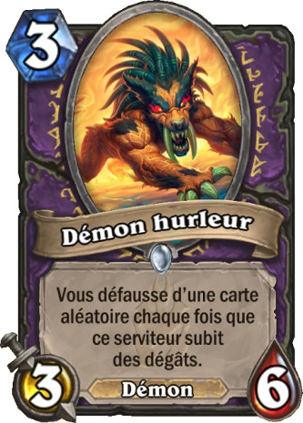 hearthstone, carte D�mon hurleur