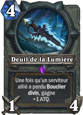 hearthstone, carte Deuil de la Lumi�re
