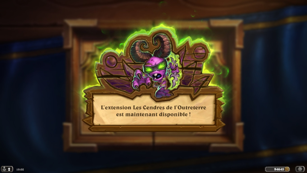 Extension Les cendres de l'Outreterre disponible