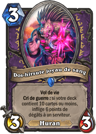 hearthstone, carte - Dos-hirsute joyau de sang