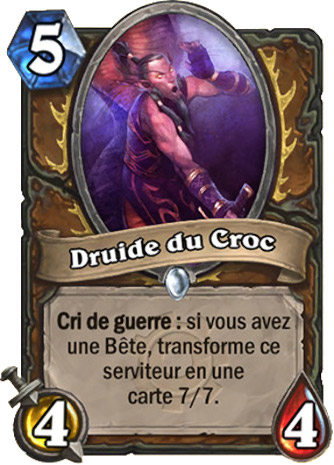hearthstone, carte druide du Croc