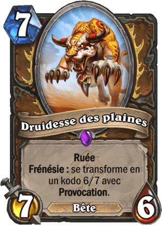 hearthstone, carte - Druidesse des plaines