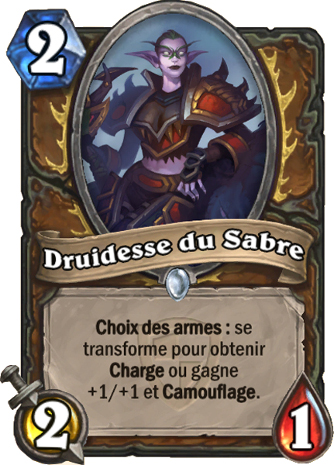 hearthstone, carte Druidesse du sabre