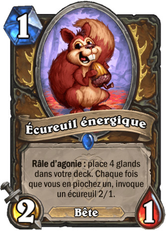 hearthstone, carte - Ecureuil �nergique