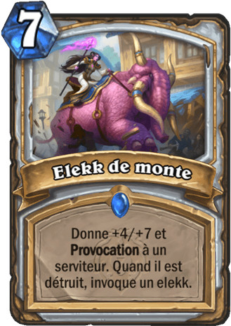 hearthstone, carte - Elekk de monte