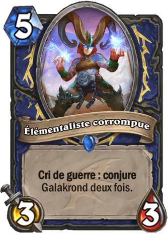 hearthstone, carte - El�mentaliste corrompue