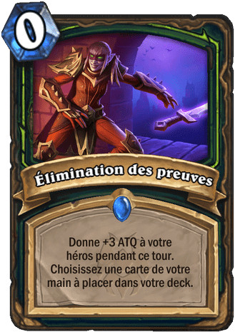 hearthstone, carte Elimination des preuves