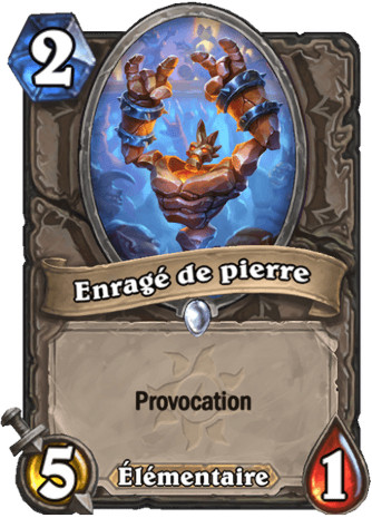hearthstone, carte Enrag� de pierre