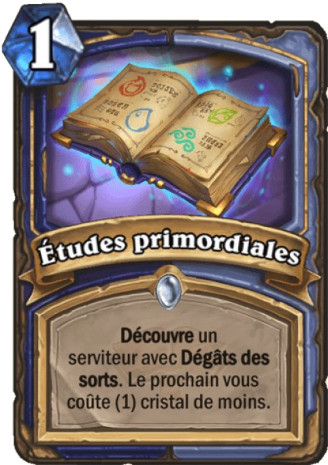 hearthstone, carte Etudes primordiales