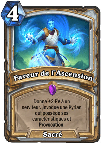hearthstone, carte Faveur de l'ascension