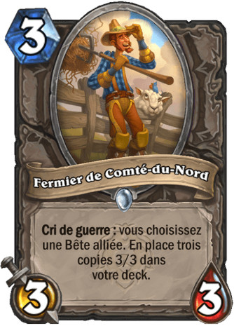 hearthstone, carte - Fermier de Comt�-du-Nord