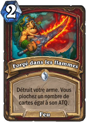hearthstone, carte Forg� dans les flammes