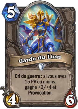hearthstone, carte - Garde du Lion