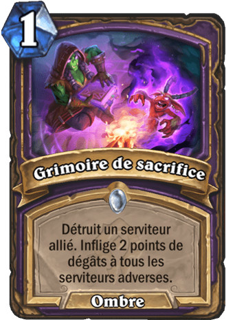 hearthstone, carte - Grimoire de sacrifice