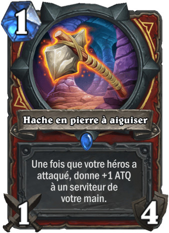 hearthstone, carte - Hache en pierre � aiguiser