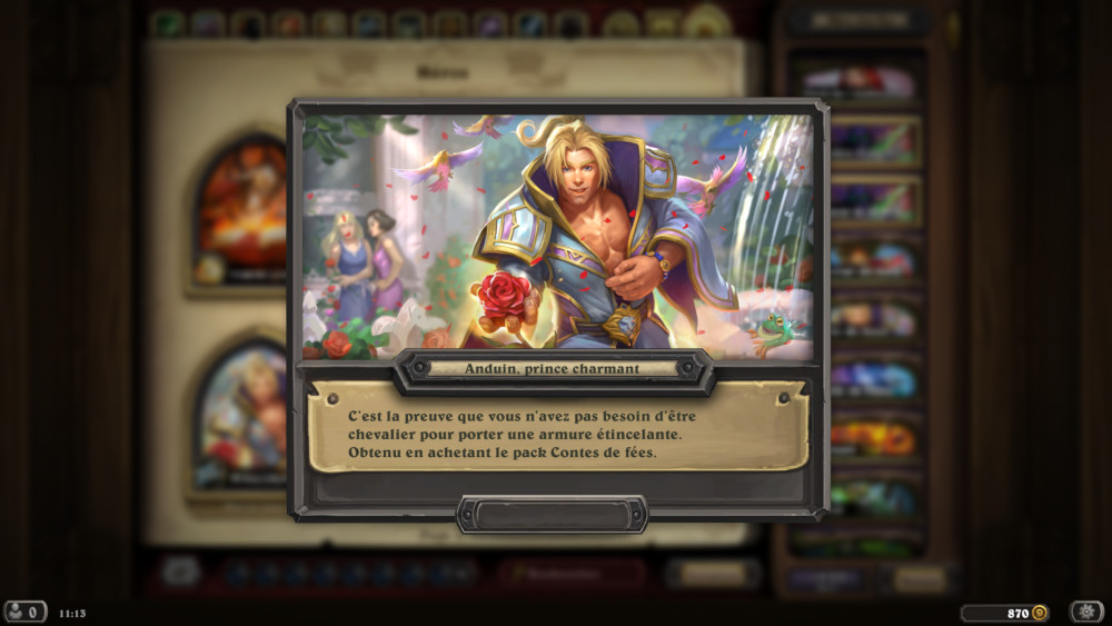 Hearthstone, héros - Anduin, prince charmant
