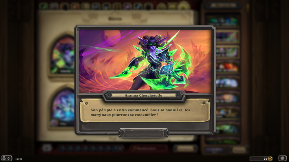 Hearthstone, héros - Aranna Cherchétoile