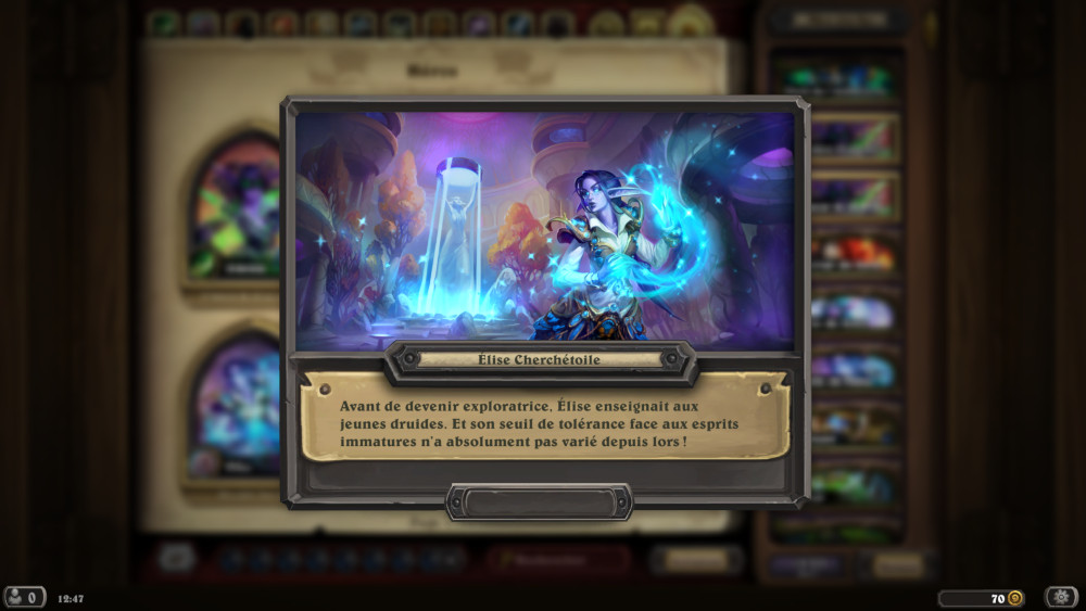 Hearthstone, héros - Elise Cherchétoile