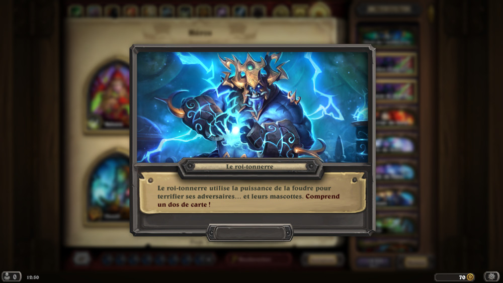 Hearthstone, héros - Le roi-tonnerre