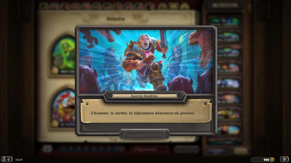 Hearthstone, héros - Leeroy Jenkins