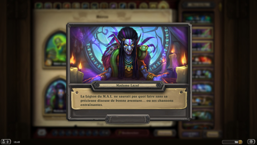 Hearthstone, héros - Madame Lazul