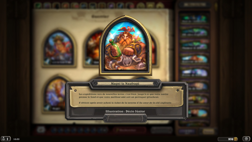 Hearthstone, héros - Magni le Naufragé