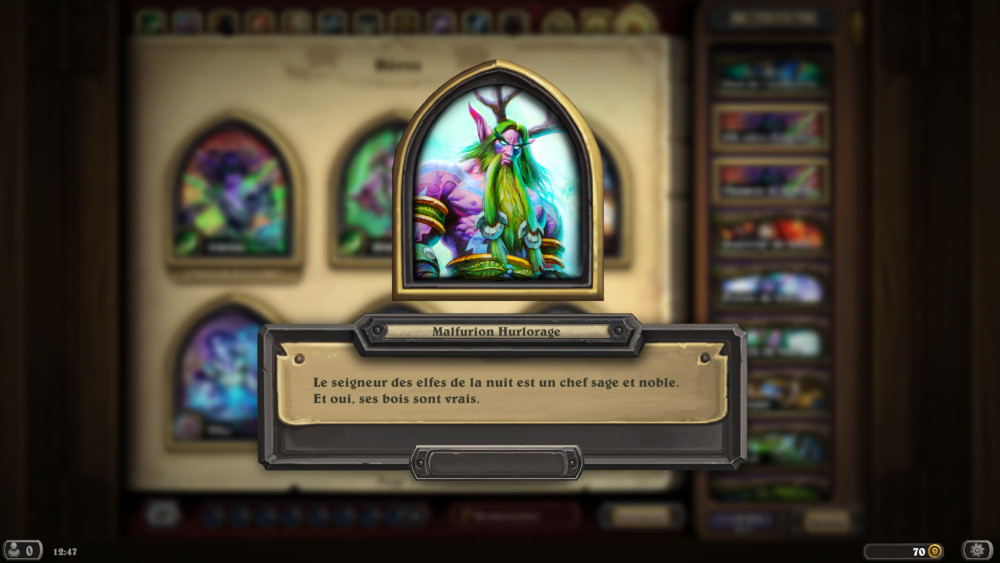 Hearthstone, héros - Malfurion Hurlorage