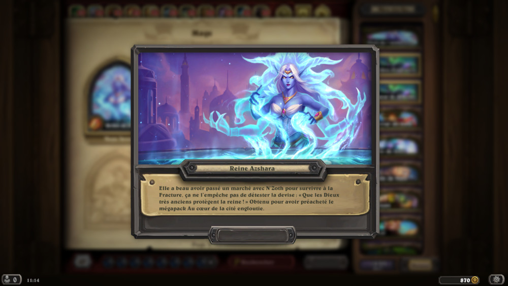 Hearthstone, héros - Reine Azshara