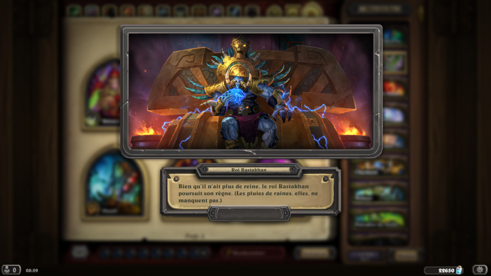 Hearthstone, héros - Roi Rastakhan