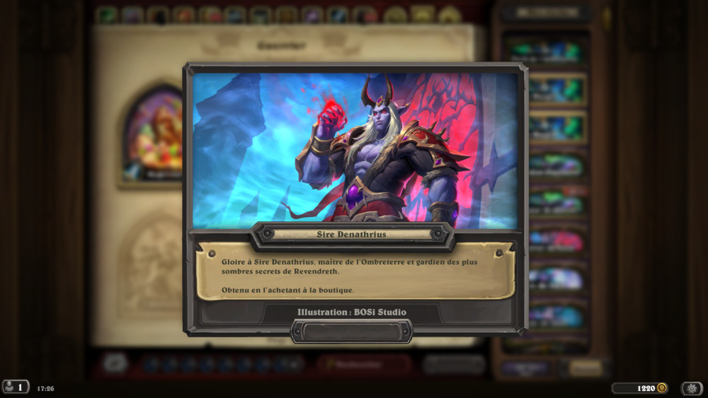 Hearthstone, héros - Sire Denathrius