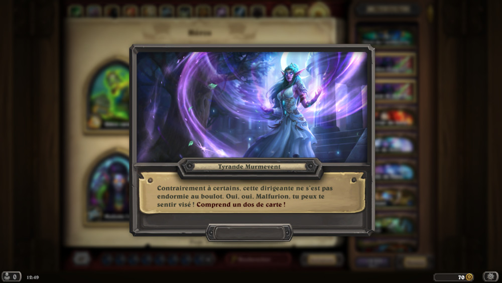 Hearthstone, héros - Tyrande Murmevent