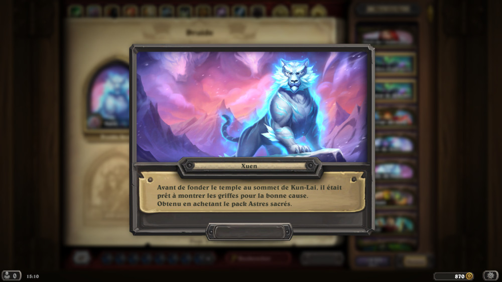 Hearthstone, héros - Xuen