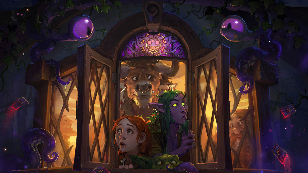 Hearthstone, dessin Les murmures des dieux tr�s anciens