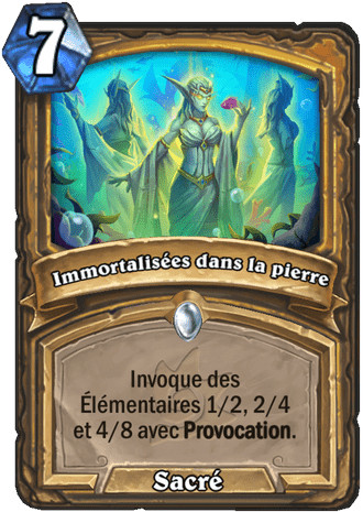 hearthstone, carte Immortalis�es dans la pierre