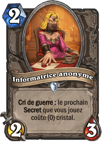hearthstone, carte Informatrice anonyme