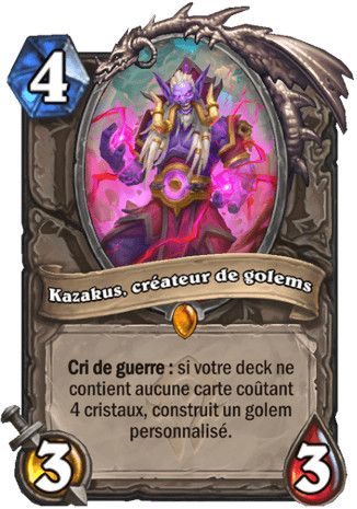 hearthstone, carte - Kazakus, cr�ateur de golems