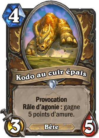 hearthstone, carte - Kodo au cuir �pais