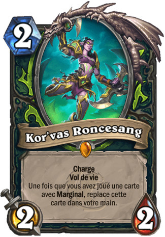 hearthstone, carte - Kor'vas Roncesang