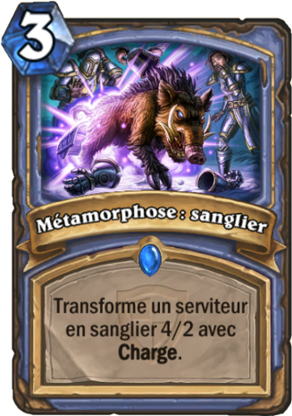 hearthstone, carte M�tamorphe : sanglier