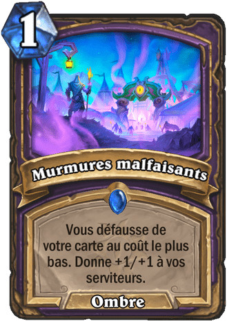 hearthstone, carte Murmures malfaisants