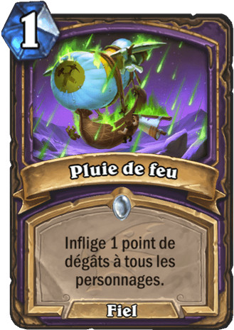 hearthstone, carte - Pluie de feu