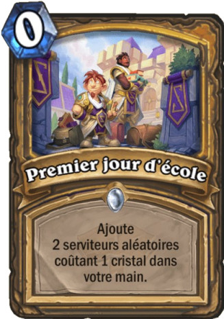 hearthstone, carte Premier jour d'�cole