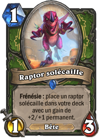 hearthstone, carte - Raptor sol�caille