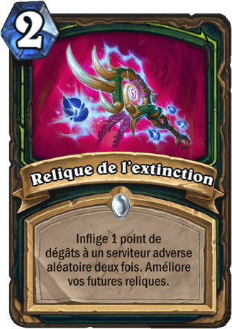 hearthstone, carte Relique de l'extinction