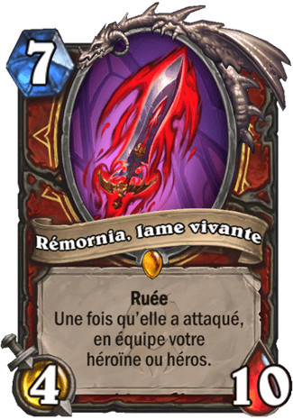 hearthstone, carte Remornia, lame vivante