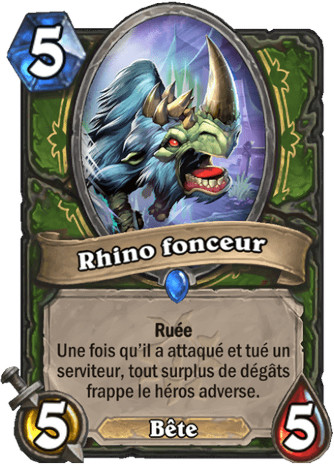 hearthstone, carte Rhino fonceur