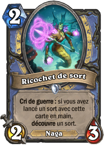 hearthstone, carte Ricochet de sort