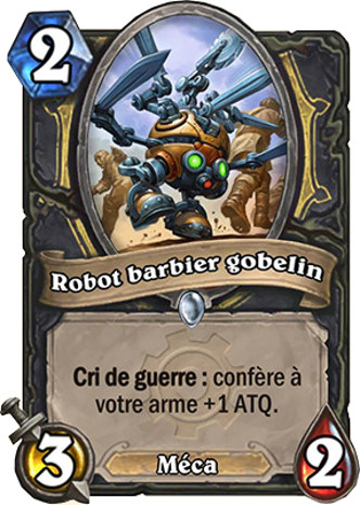 hearthstone, carte robot barbier gobelin