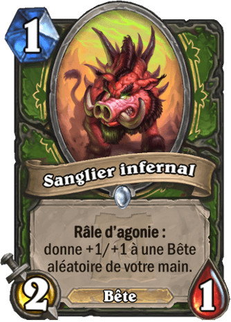 hearthstone, carte - Sanglier infernal
