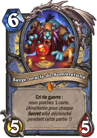 hearthstone, carte Sayge, oracle de Sombrelune